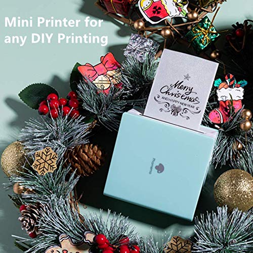 Phomemo M02 Pocket Printer- Mini Bluetooth Wireless Portable Mobile Printer Thermal Printer Compatible with iOS + Android for Learning Assistance, Study Notes, Journal, Fun, Work, Ice Cream Green