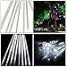 AveyLum Christmas Lights Outdoor, LED Meteor Shower Lights 12 inch 8 Tube Icicle Cascading String Lights for Holiday Party Wedding Luces de Navidad Tree Decoration (White)