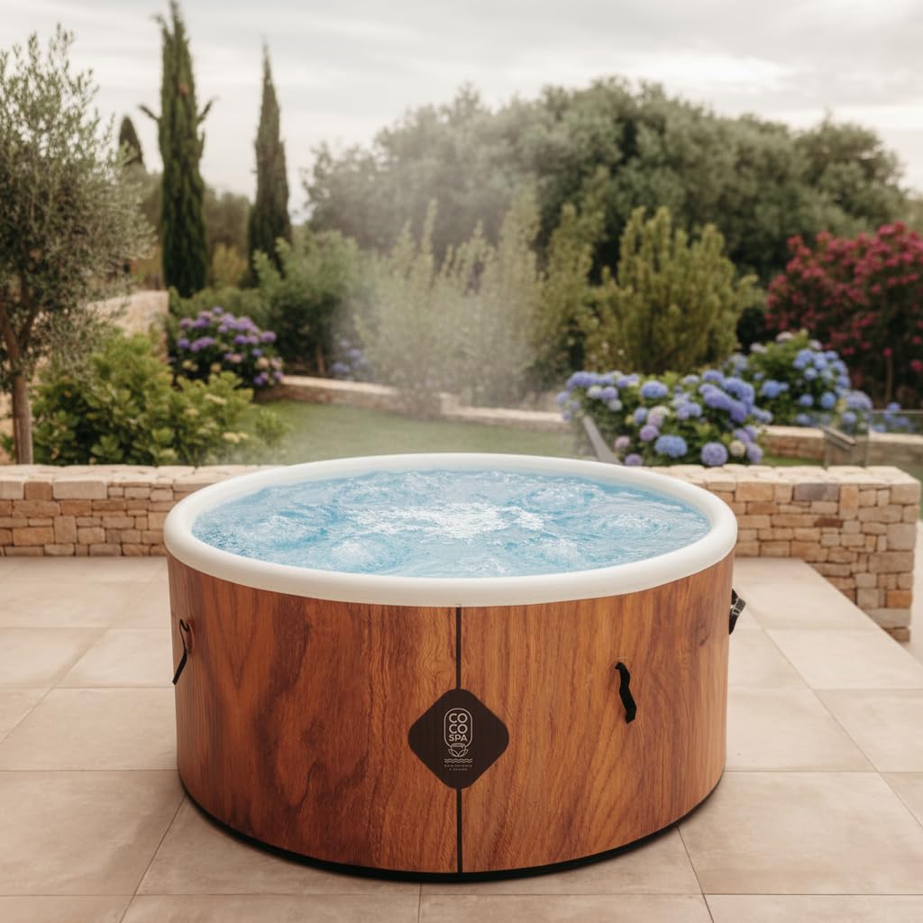 COCO SPA Tahiti Spa Inflable - 150 cm de diámetro - 800 litros - Motor 2240 W - 2 a 4 personas - Masaje 140 chorros