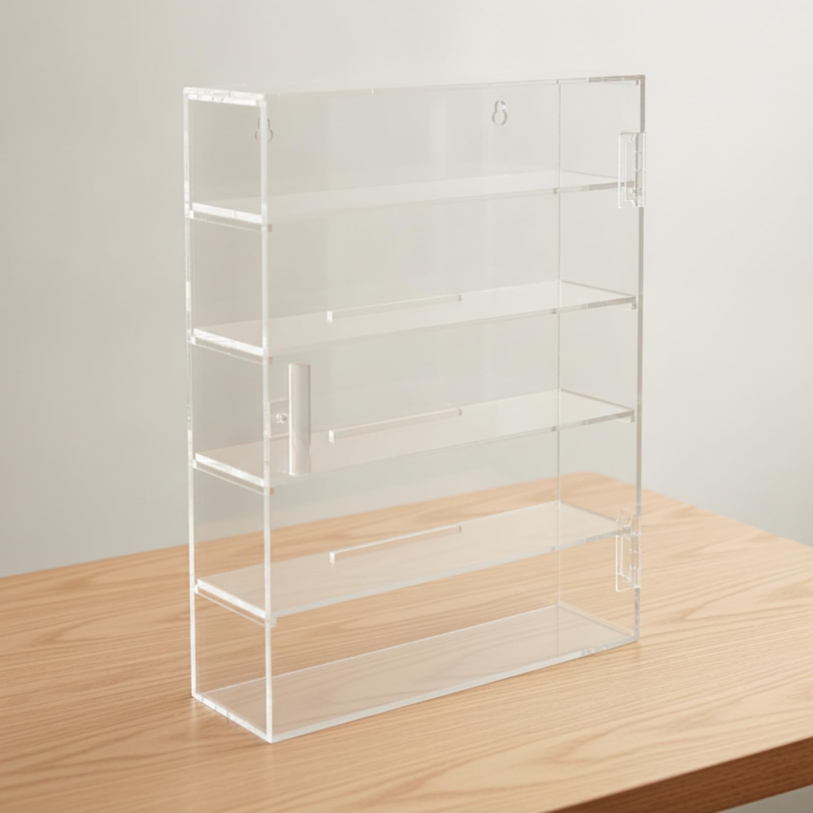 Vitrina Metacrilato Transparente Expositor Pared con Puerta Multi Vitrina Acrílico para Coleccionis, Estudio