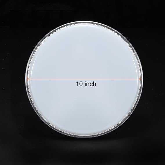 sourcing map 10 Inch Drum Head Drum Skin Sound Controlled PET Material, Beige, Pack of 2