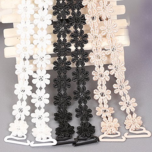 Yekeyi Women 6Pairs Bra Straps Flower Lace Adjustable Underwear Bra Strap Replacement Shoulder Strap #TOP7