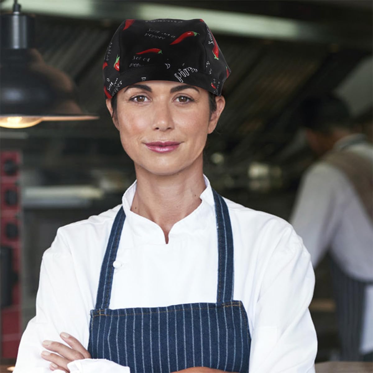 Alipis Adjustable Unisex Chef Hat Black Cooking Cap Elastic Kitchen Work Hat for Men Women Food Service Cooking Accessories
