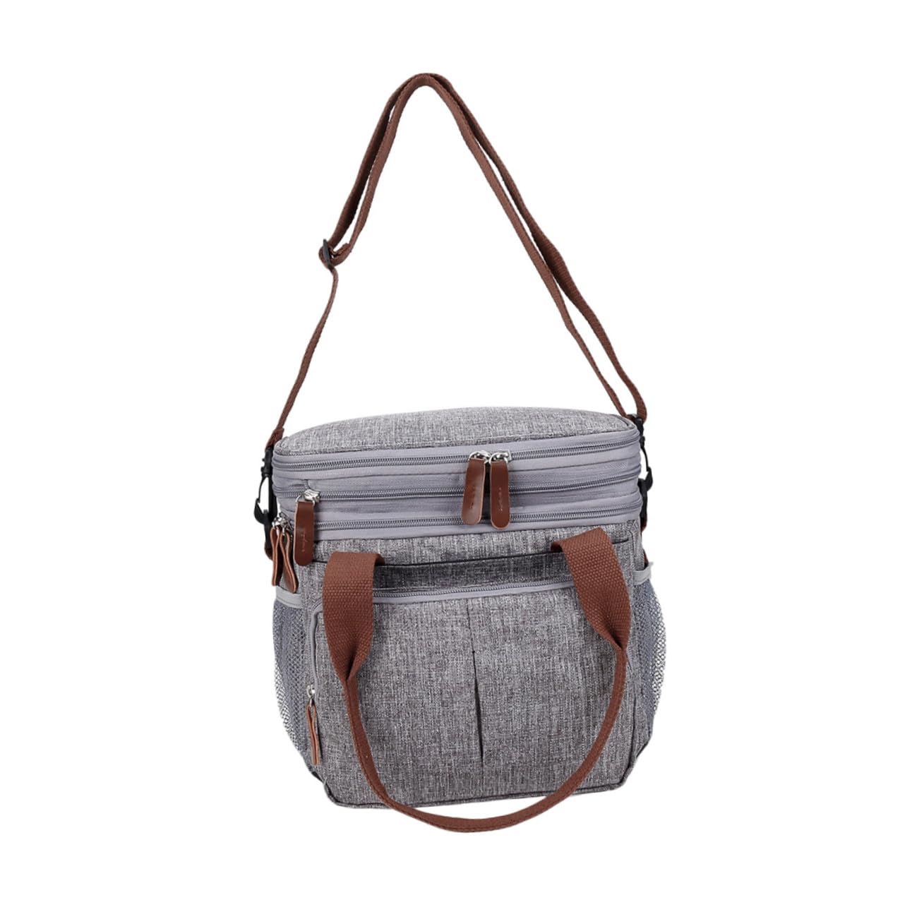 SHINEOFI Wasserdichte Lunchtasche Tragbar für Outdoor-bentotasche Lunchbox mit Netztaschen an Beiden Seiten Robustes Nylonmaterial Ausreichend Platz für Brotdose Snacks und Obst