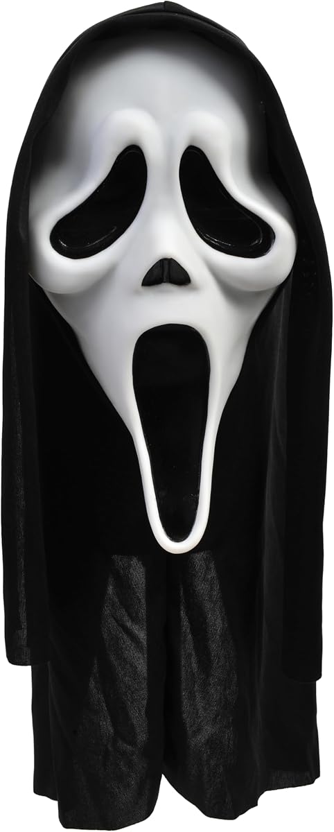 Adult Scream Mask | Classic Ghost Face Slasher, Horror Movie Killer Costume Accessory