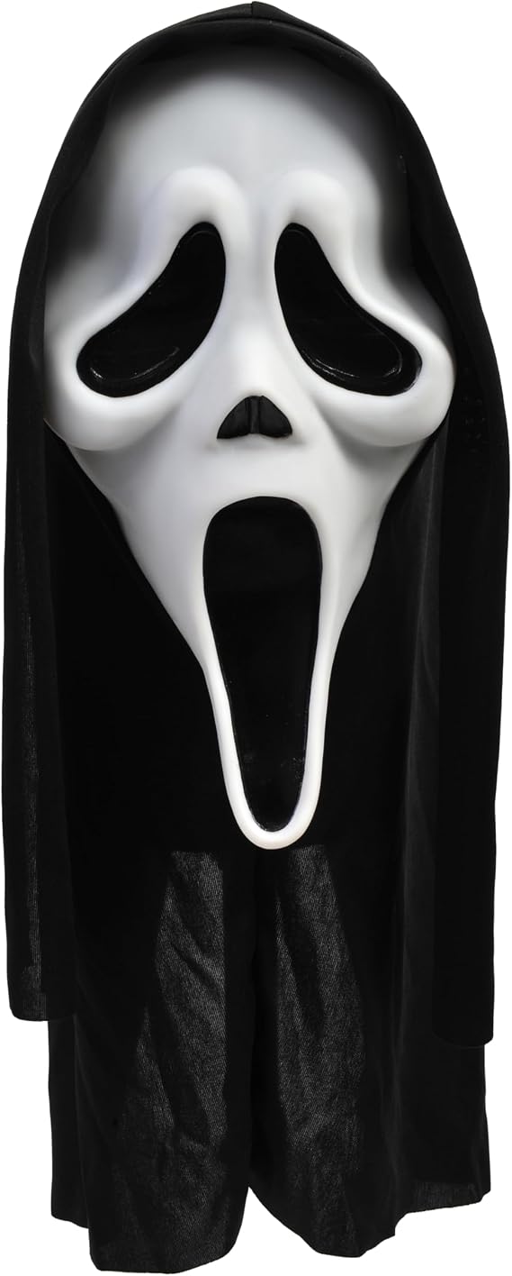 Adult Scream Mask | Classic Ghost Face Slasher, Horror Movie Killer Costume Accessory