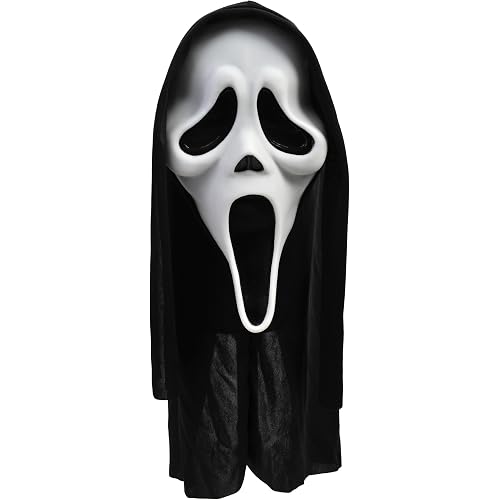 Adult Scream Mask | Classic Ghost Face Slasher, Horror Movie Killer Costume Accessory