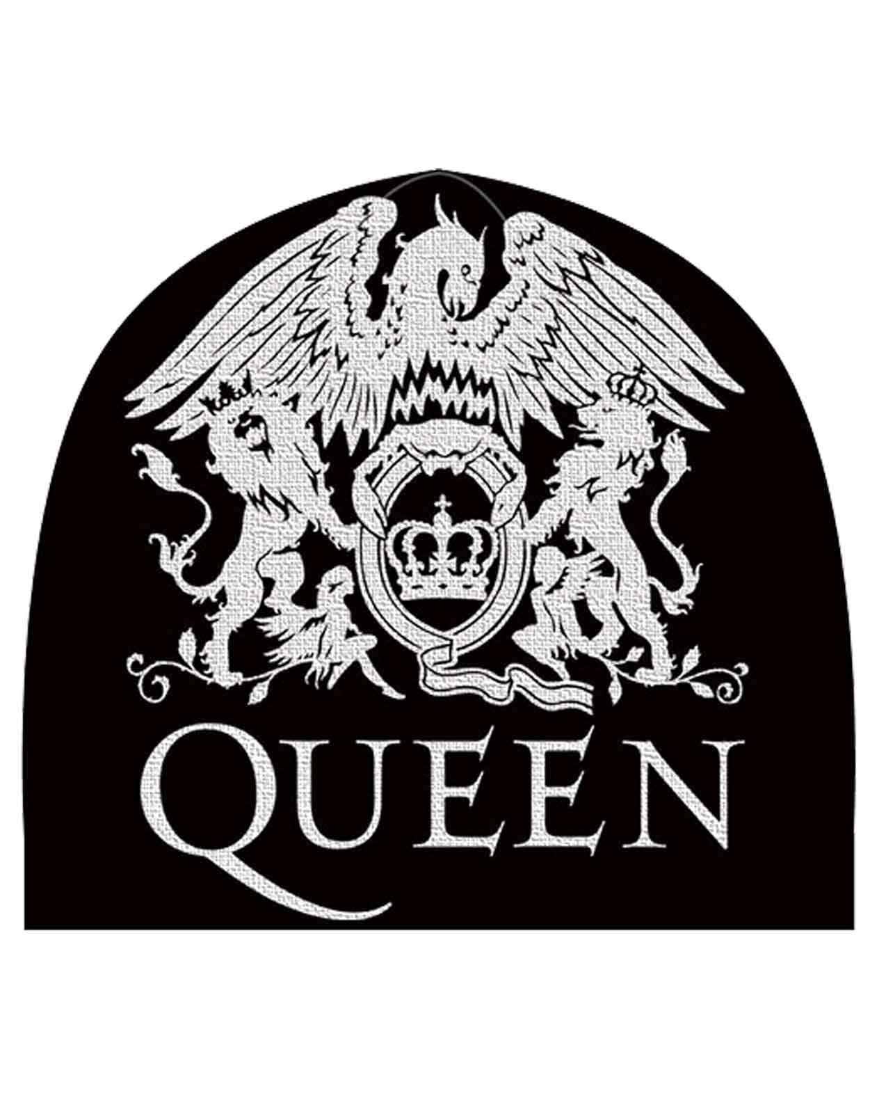 Queen Beanie Hat Classic Crest Metal Band Logo Official Mens Black One Size One Size