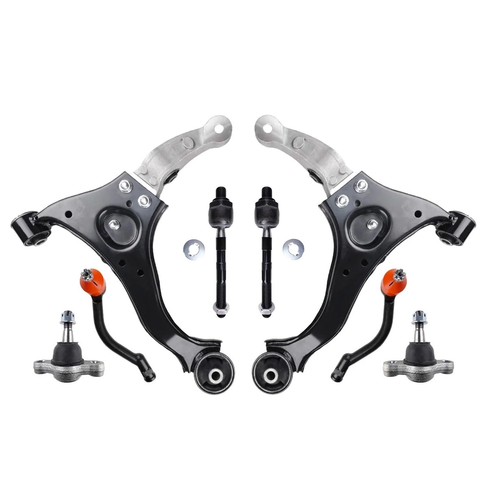Giunto sferico del braccio di controllo inferiore anteriore, estremità del tirante sinistro e destro, set da 8 pezzi, compatibile con Hyundai Sonata 2006 2007 2008