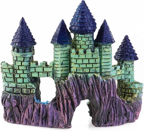 Miniatura 4 de iplusmile Decoración Ornamento Tanque Edificio Miniture Arquitectura Acuática Mini Resina Peces de Acuario Paisaje Decore Antiguo