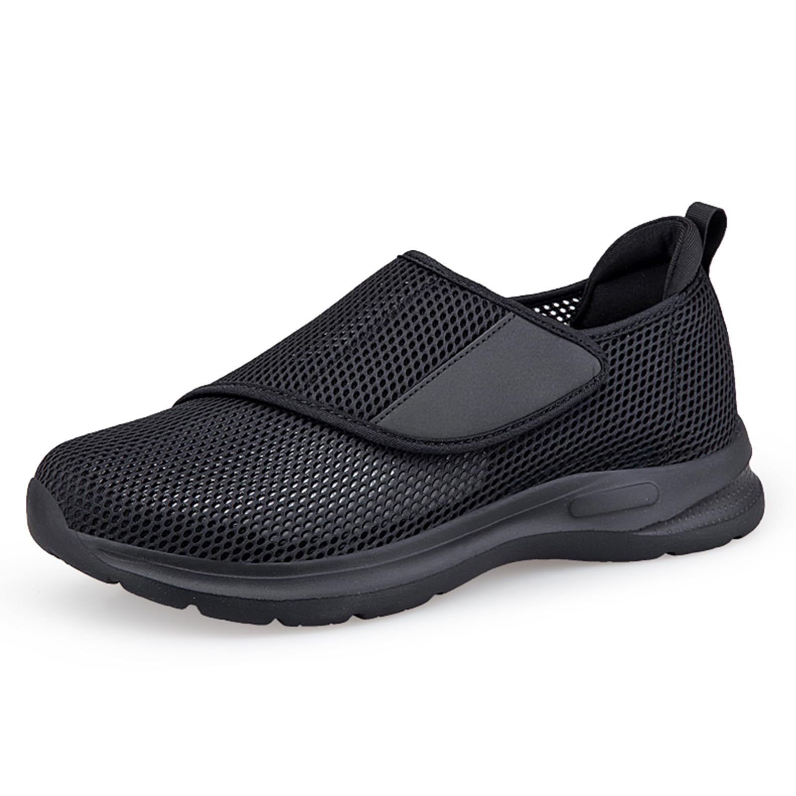 Hezeisoar Hausschuhe Damen Herren Extra Weit Diabetiker Schuhe | Verstellbare Klettverschluss Schuhe Leichte Weit Walkingschuhe Senioren Slip On Freizeitschuhe Verbandsschuhe Sandalen