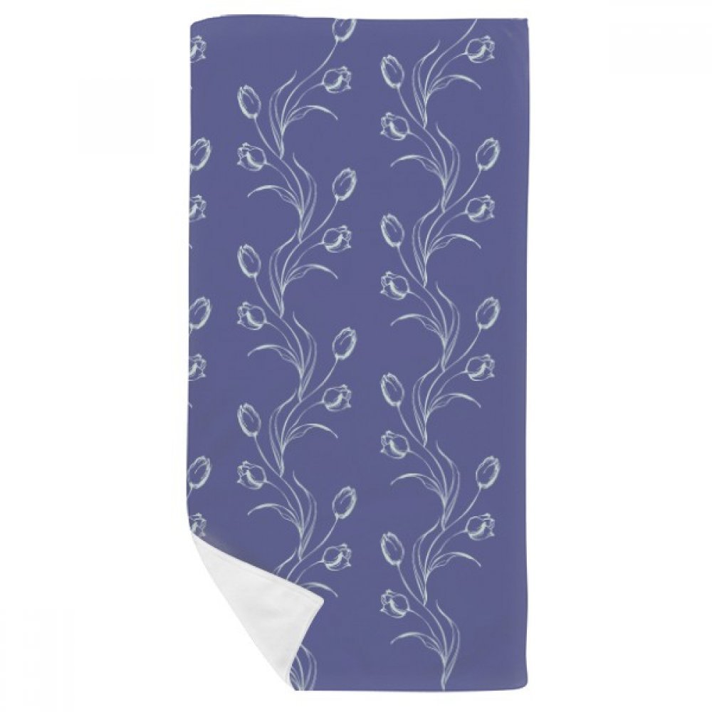 Serviette de bain tulipe contre les irritations : débarbouillette douce 35x70cm visage sensible