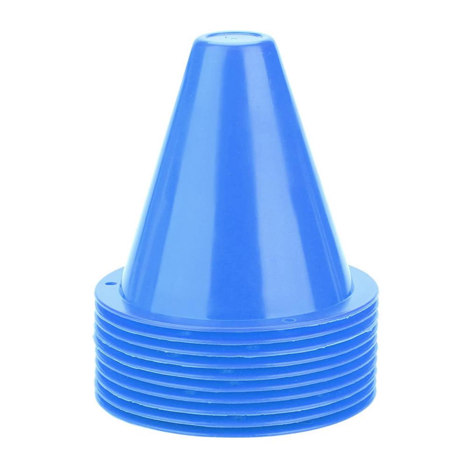 Broco 10pcs de Formation de Football Cône de Football en Plastique Porte-barrières Marqueur Accessoires (Bleu)