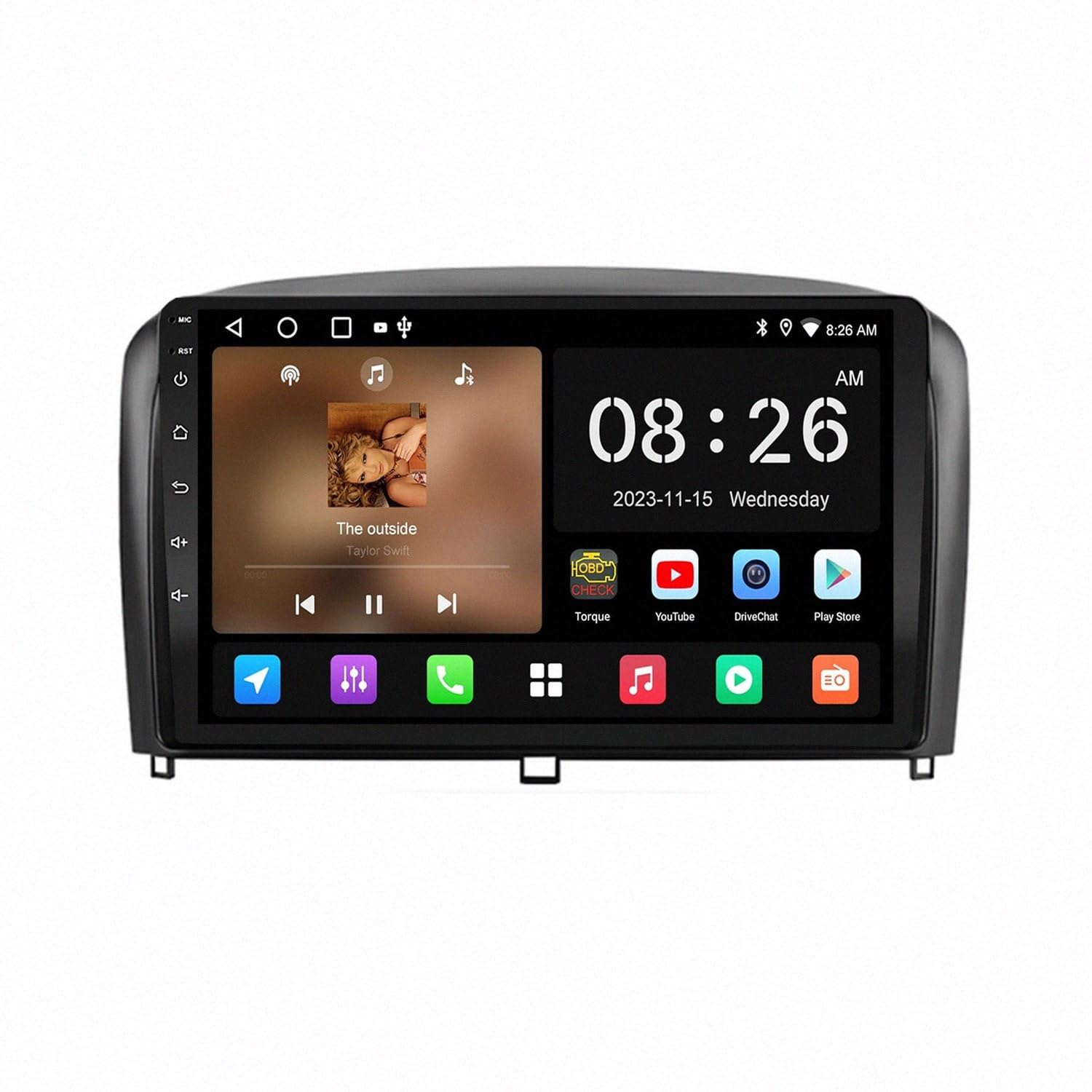 Ekran Carplay dla Chery Fulwin 2 2010-2012 Odtwarzacz Samochodowy Z Ekranem Dotykowym Hd, Carplay, Bluetooth, Wi-Fi, Radiem., 8 Rdzeń 8G+256G