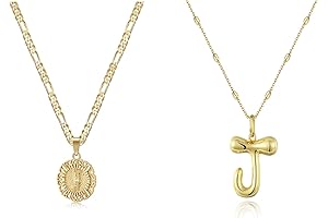 Kissyan Store's Round Initial Necklace with Bubble Letter J