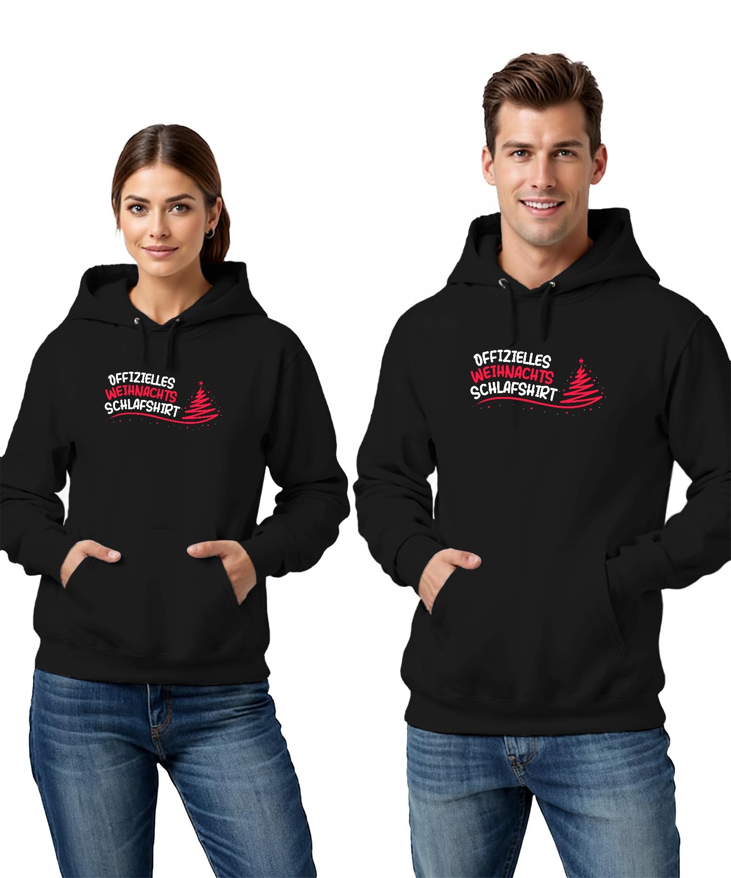 Maglietta natalizia ufficiale con scritta "Christbaum – Natale Natale Natale Xmas Christmas Unisex Felpa con cappuccio