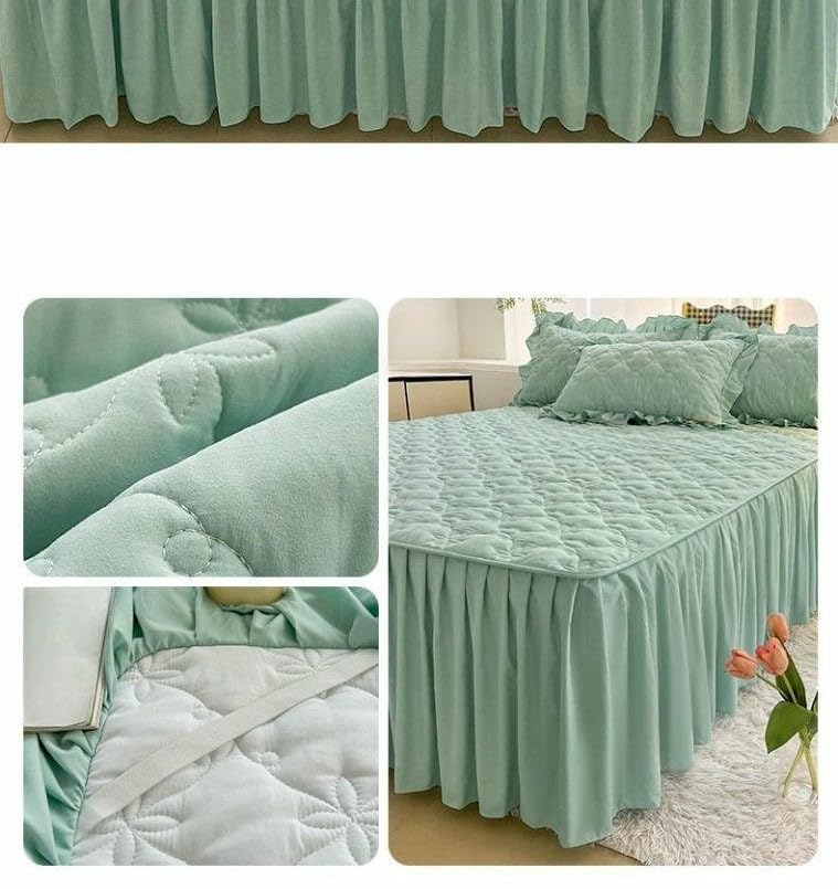 Falda de cama gruesa ideal para renovar el estilo en habitaciones de invitados 6