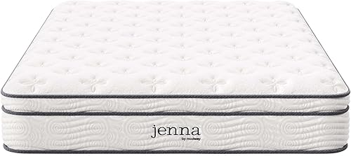 Miniatura 206 de Modway Jenna - Colchón King de muelles interiores (8 pulgadas), Tela, Blanco