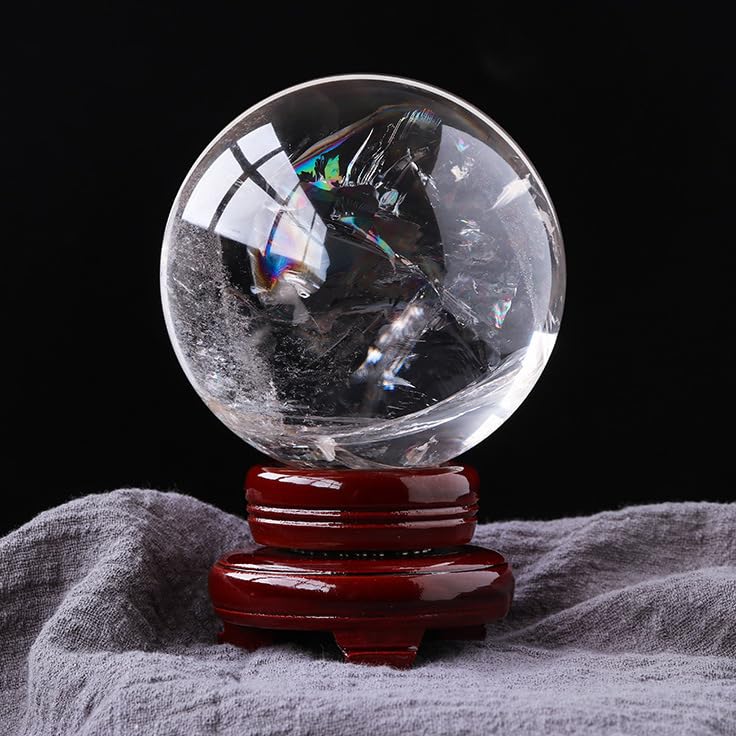 Sphère en cristal transparent 50mm décoration bureau et mariage chic - 3