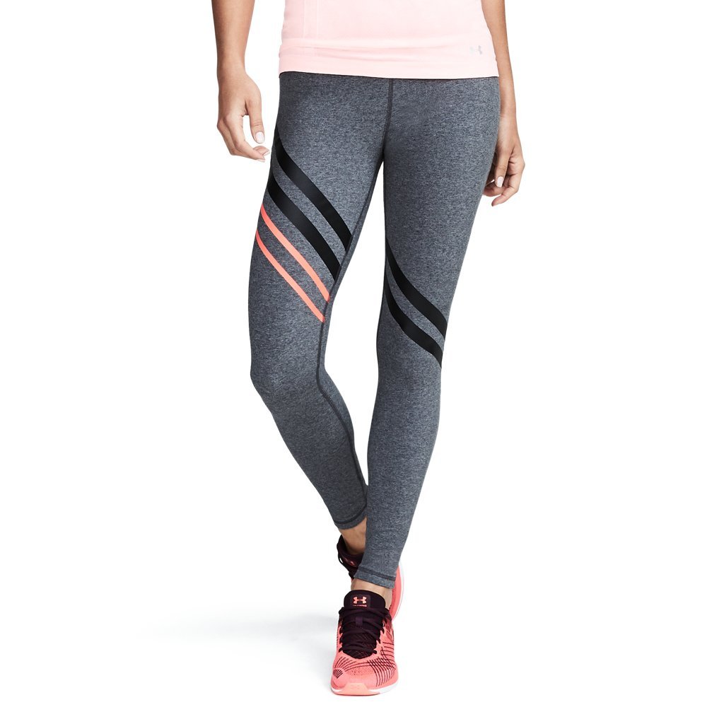 Under Armour Women's Favorite Engineered Leggings, Carbon Heather (091)/Black, XX-Large