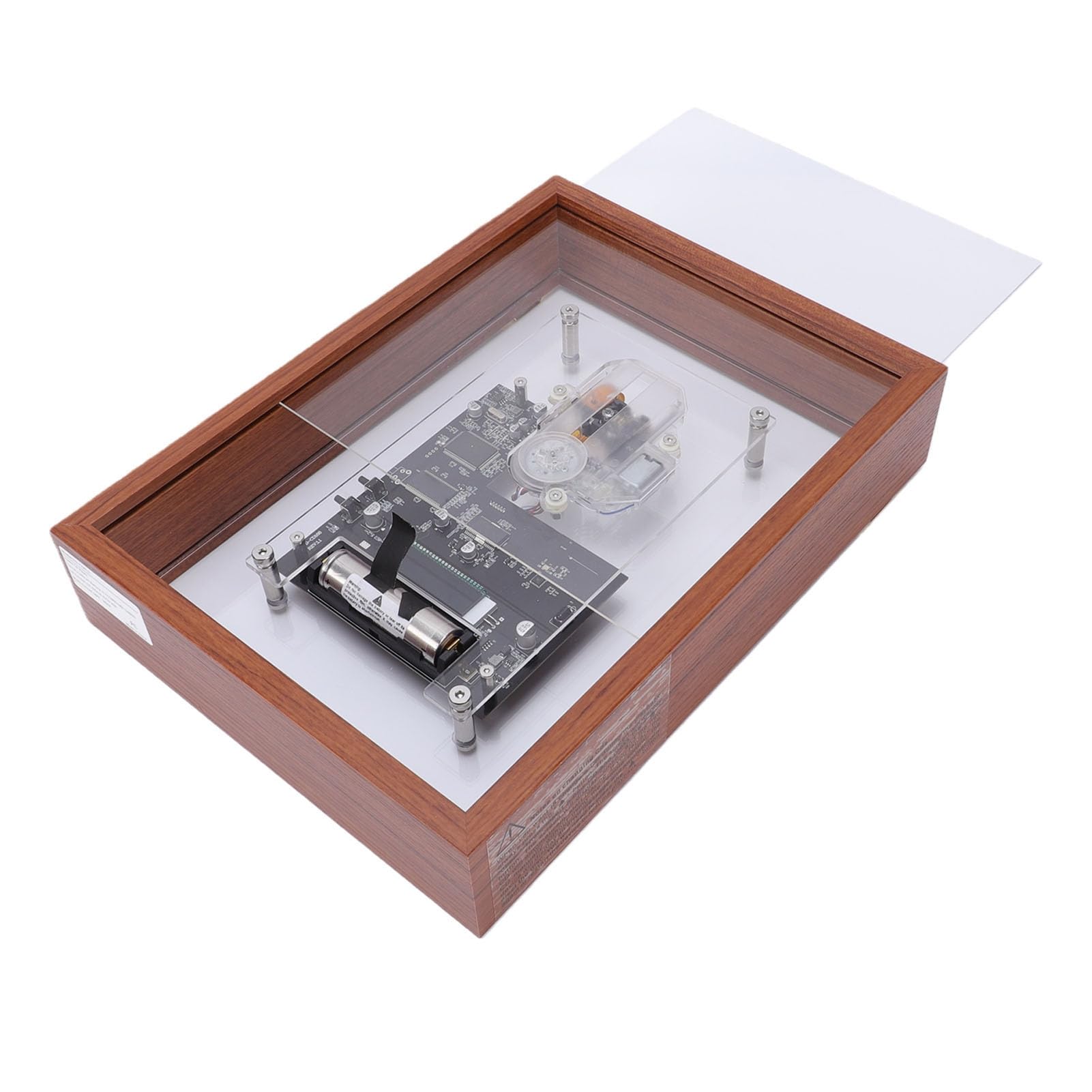Generic Cornice per Foto Musicale retrò Lettore CD Elegante Lettore Musicale Bluetooth in Acrilico Trasparente per Decorazioni Domestiche 225x60x308mm