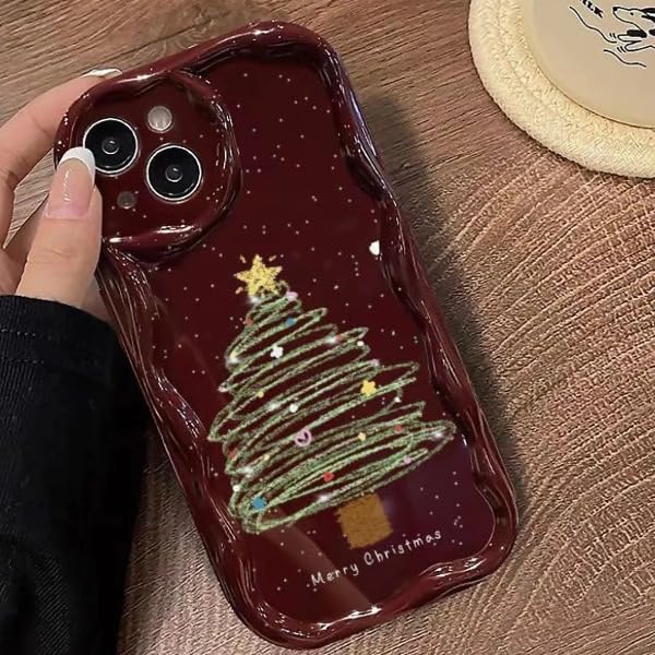 Image of Peeperly Back Cover Case for iPhone 13 Pro Max Soft TPU, Shockproof Protective Celestial Starry Christmas Tree Case for Girls & Women