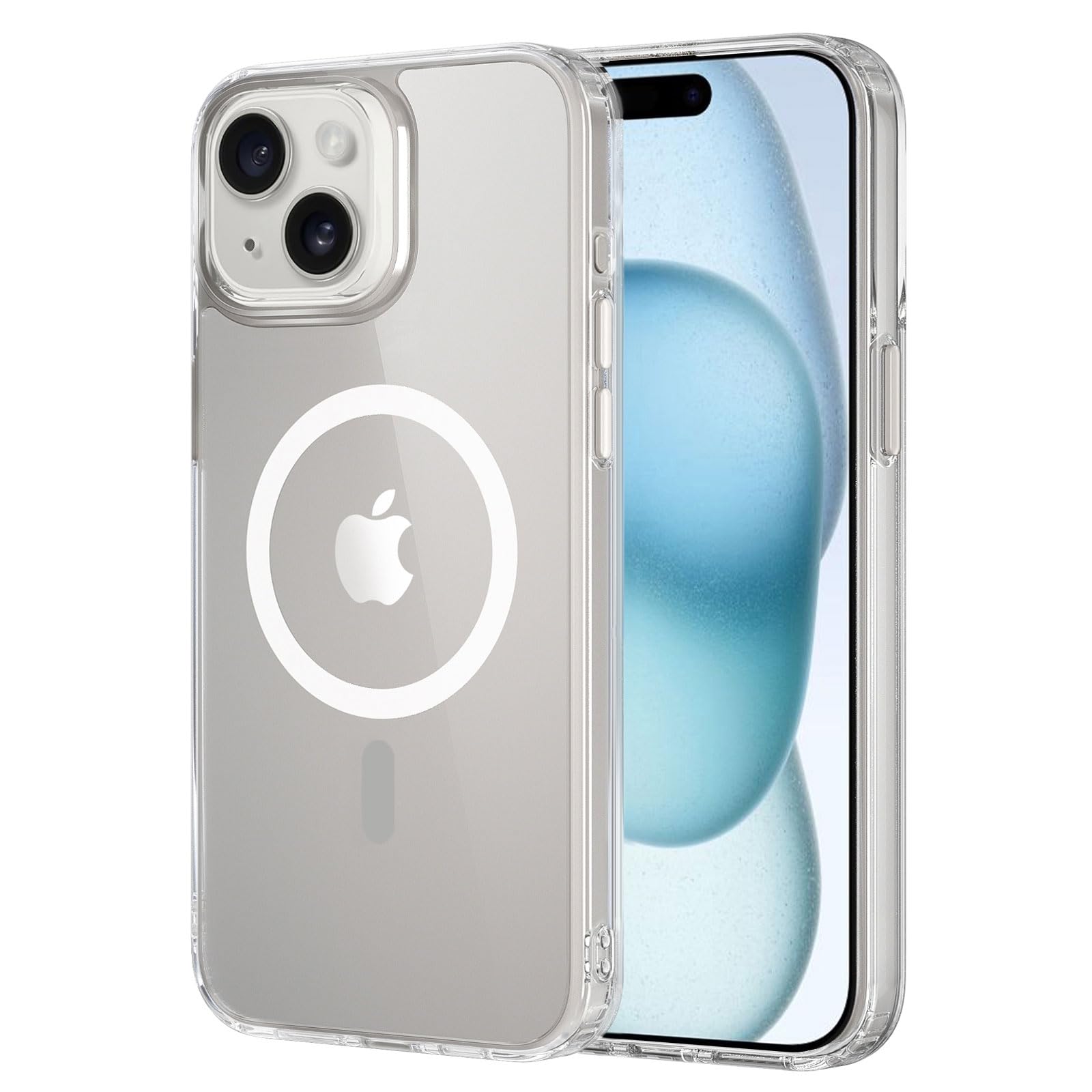 FBKOQKUiPhone 14 Plus Case, Compatible with MagSafe, Military Drop Protection, Magnetic Phone Case for iPhone 14 Plus, Clear