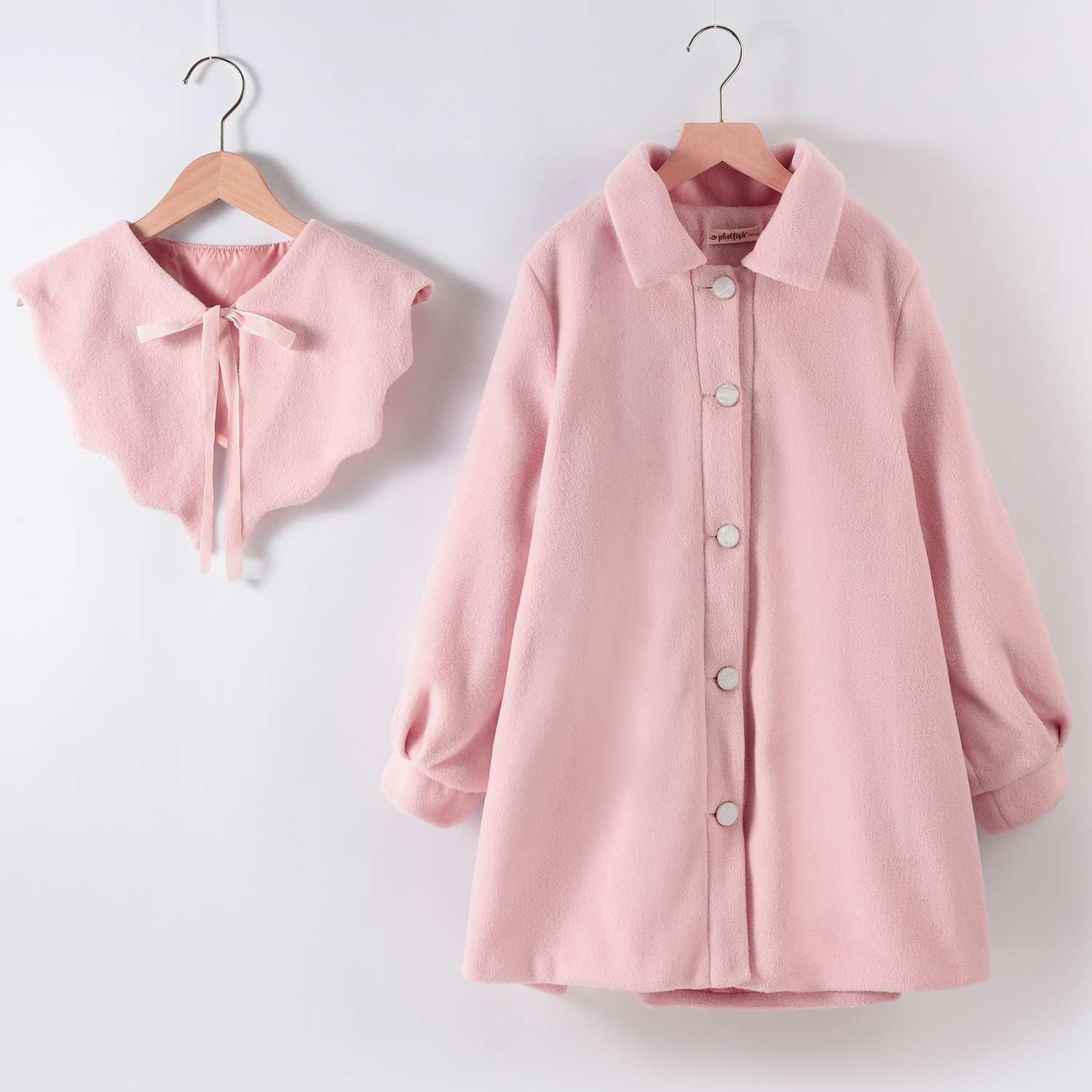 Echinodon Cappotto di lana per ragazze monopetto Trench Cappotto per bambini Principessa Inverno Caldo Soprabito
