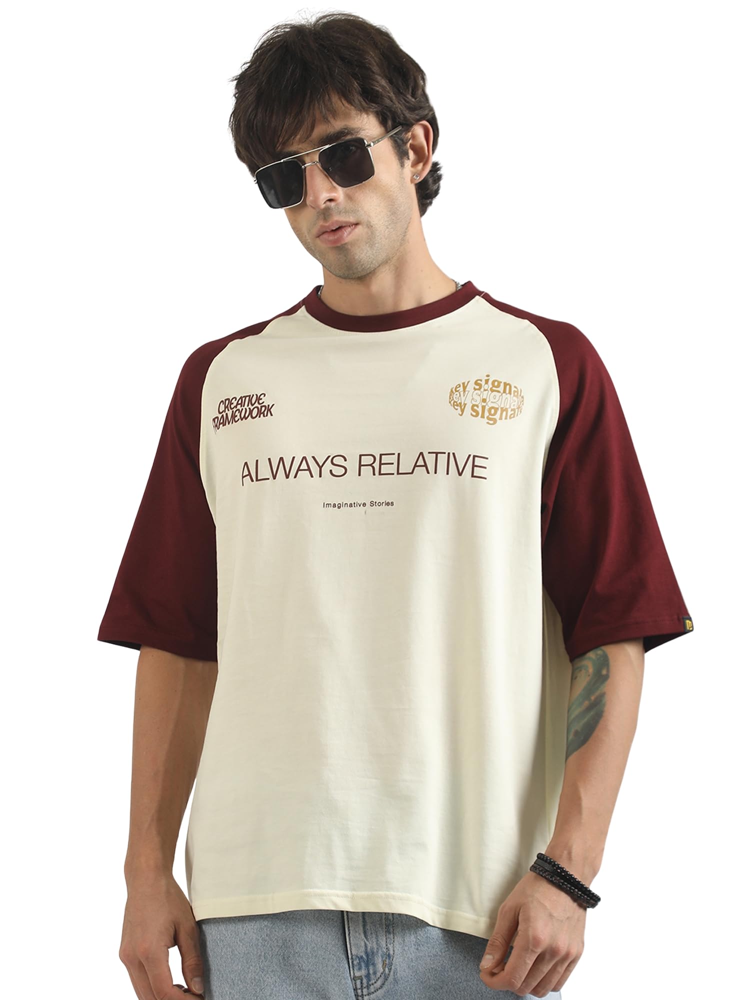 maniac || Mens || Printed || Round Neck || Raglan Half Sleeve || Cotton || T-Shirt-picture-20