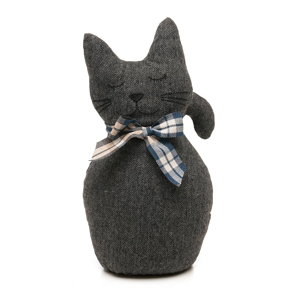 Undercover Cat Decorative Home Door Stopper Weighted Interior Fabric Stuffed Animal Floor Doorstops (Cat)