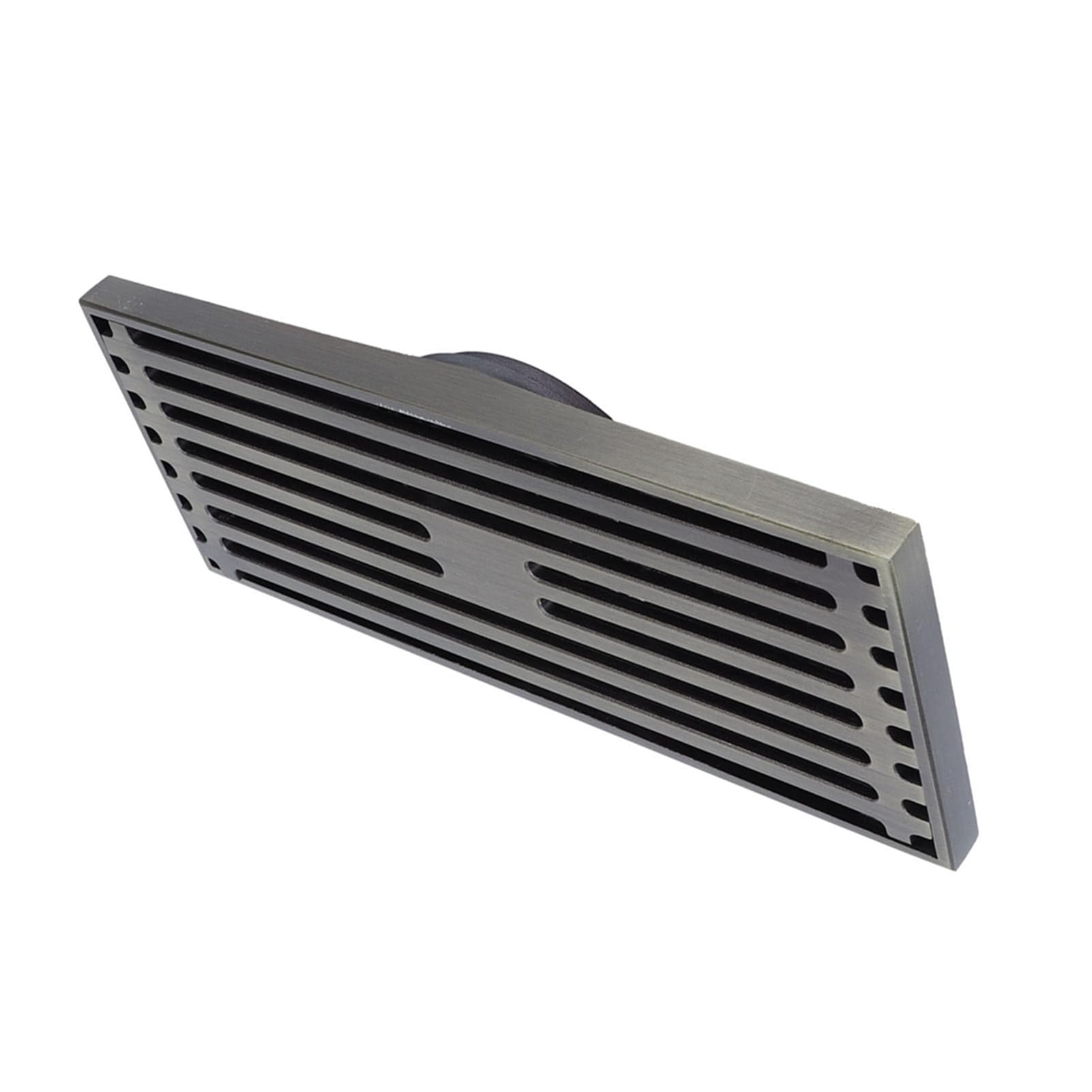 Desagüe de Piso Lineal con Cubierta Extraíble, Diseño Antiguo para Baño, Inodoro, Balcón, Construcción de Latón, Estilo Moderno, 33,3 Oz
