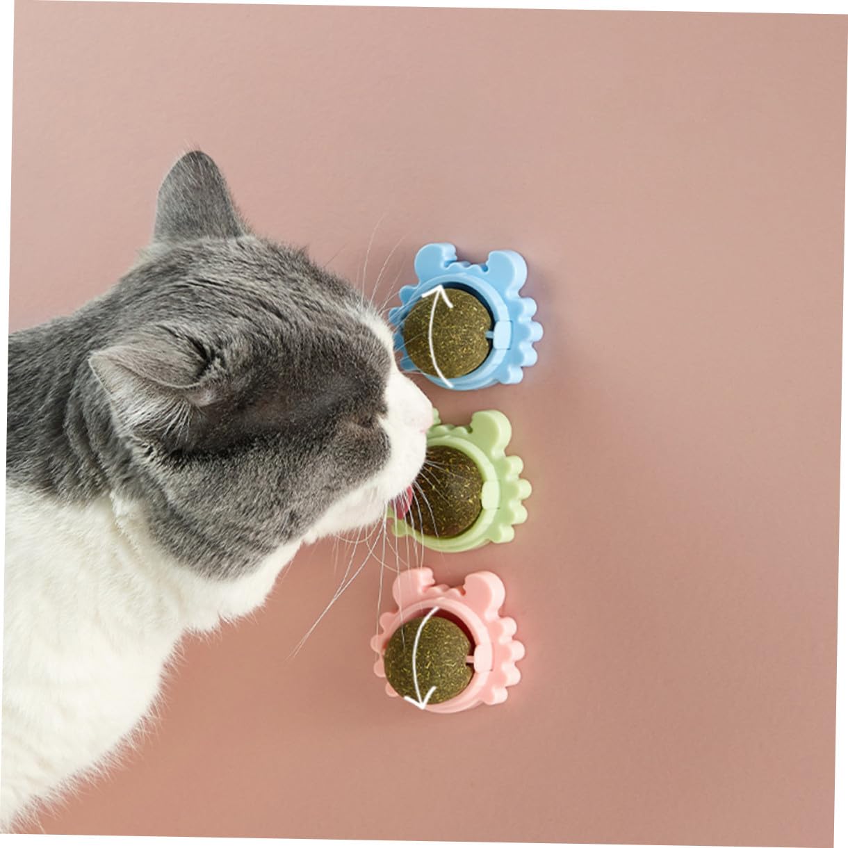 DOITOOL 9piezas Juguete Interactivo para Gatos De De Catnip para Limpiar Dientes y para Mantener El Interés Salud De Tu Mascota