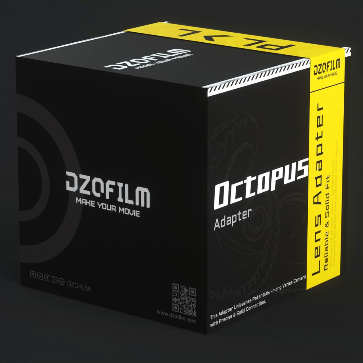 DZOFILM Adapter ośmiornicy do obiektywu PL-Mount do aparatu Canon RF, czarny