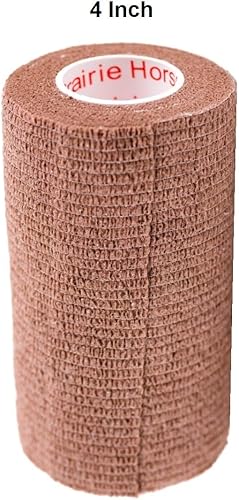 Miniatura 163 de Cinta adhesiva para veterinarios (negro) (paquete de 2) (4 pulgadas x 15 pies), autoadhesiva, adherente, cohesiva, flexible, autoadhesiva, rollo