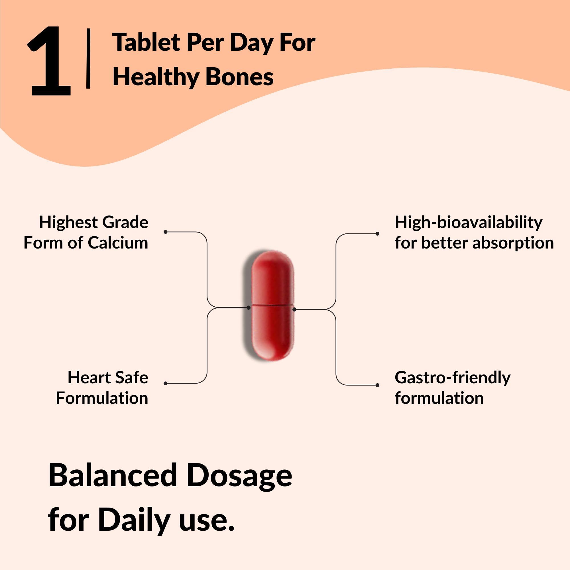 Zanskar Advanced Bone Health Tablet (90 Tablets) | Calcium, Vitamin D3, Vitamin K2, Collagen, Magnesium & Zinc (1200mg) | 100% Veg | Bone Health and Joint Support — Amazon image 7
