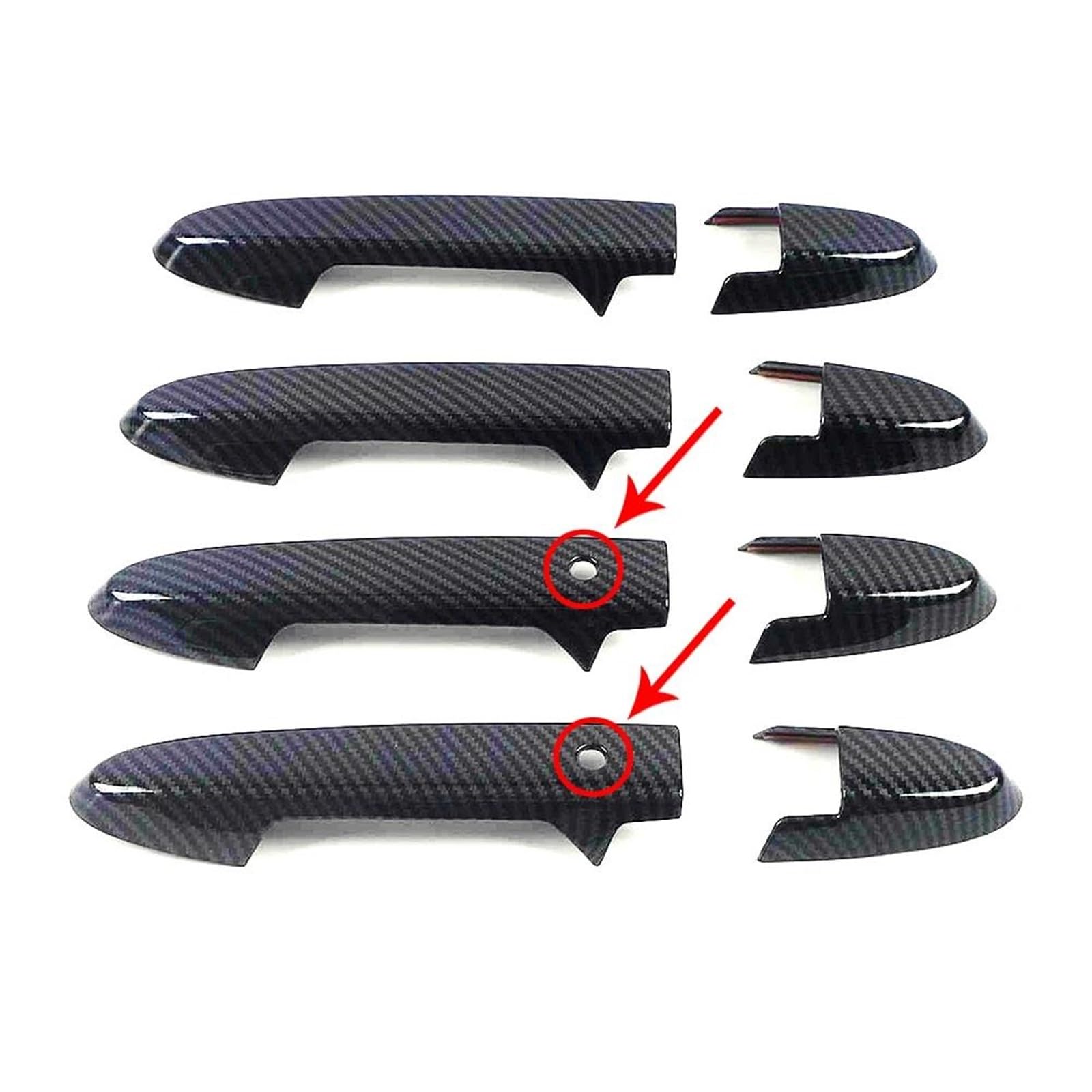 YSDSLS Sleek Door Handle Chrome Door Handle Cover Decoration Trim Protection Sticker for Jazz GK5 GP5 2014 2015 2016 2017 2018