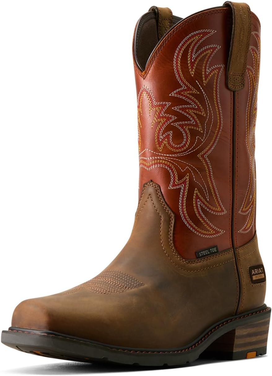 ARIAT mens Ironside Square Toe Steel Toe Work Boot