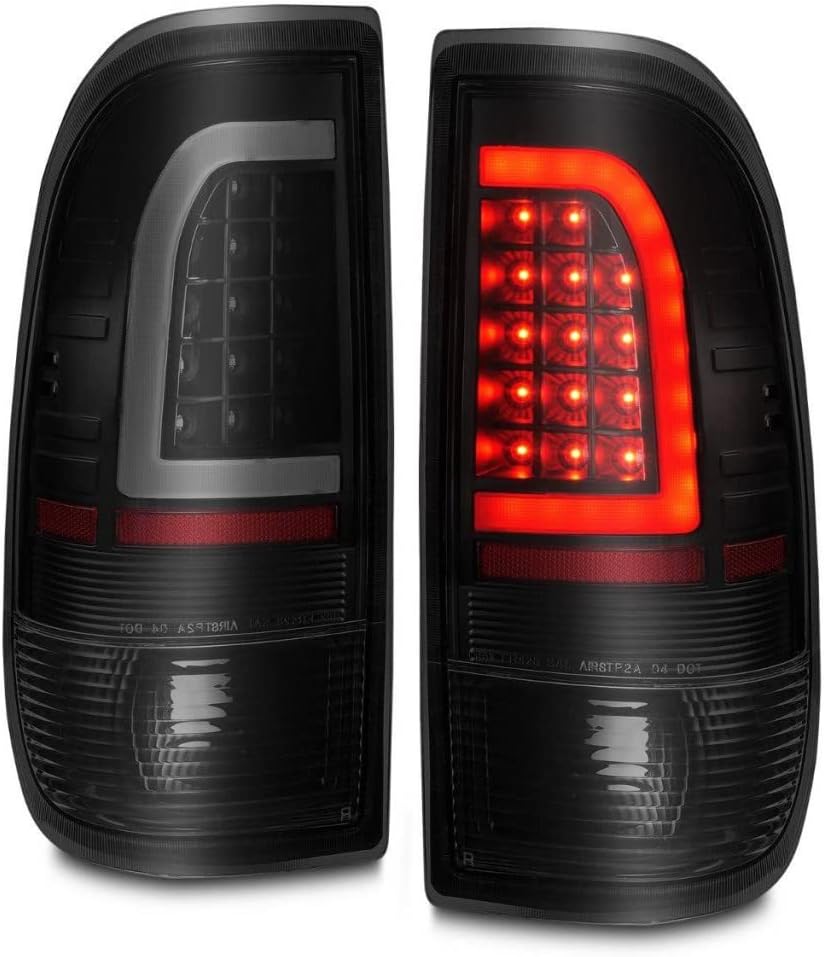 ANZO For Ford F-250 Super Duty 1999-2007 Tail Lights LED-w/Light Bar Black Housing | 311378