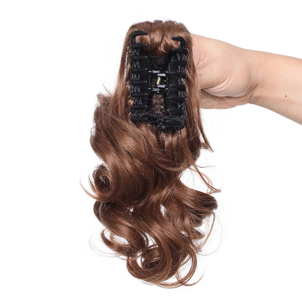 32"(81cm) SEGO Coleta Postiza Larga Pelo Sintético Se Ve Natural [Castaño Oscuro] Extensiones de Cabello Clip Cola Lisa Ponytail Extension (140g) — view 22