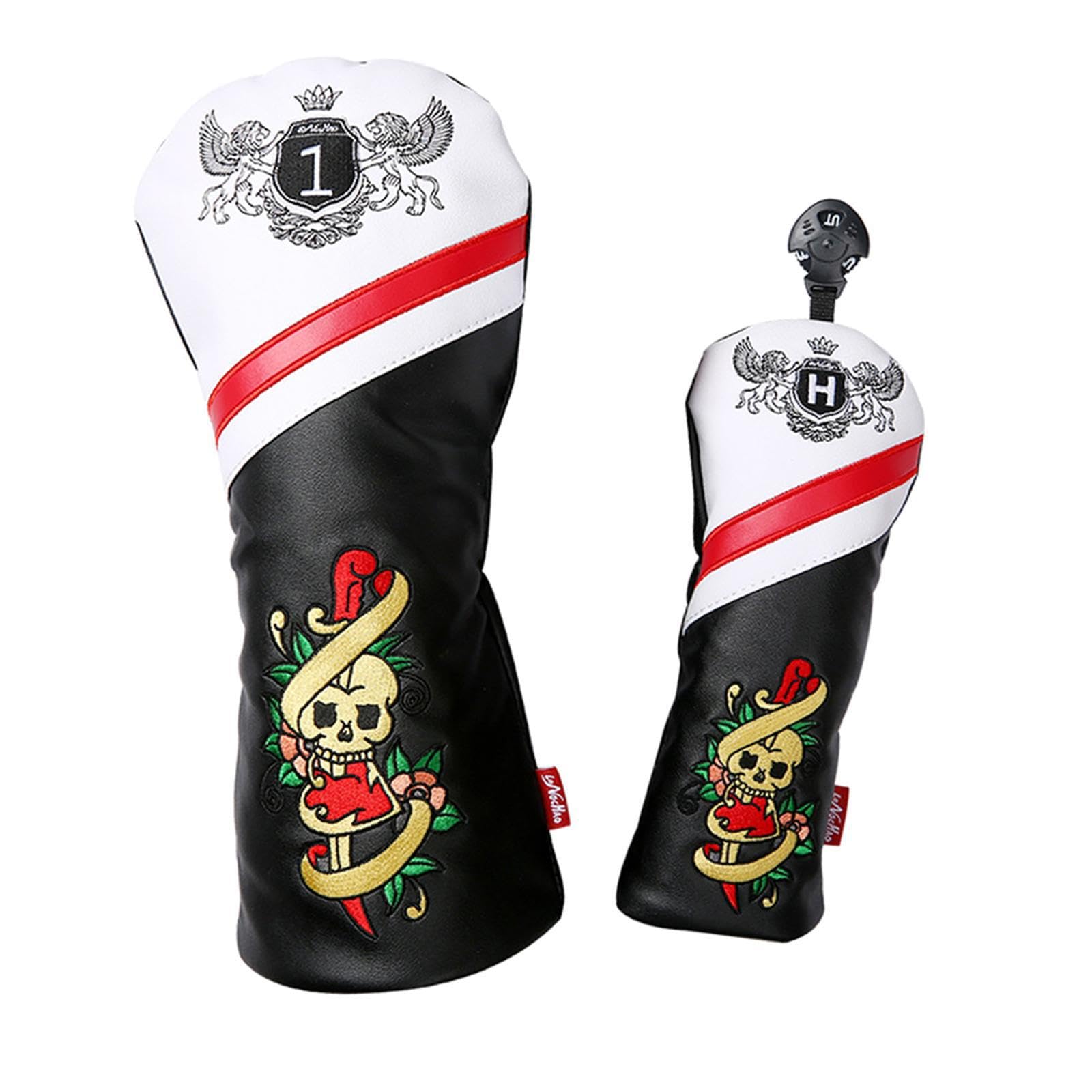 Couvre-Clubs de Golf durables, Couvre-Bois de Golf Uniques en PU, Accessoires de pour golfeurs, Cadeaux pour golfeurs, protège-têtes de Bois.