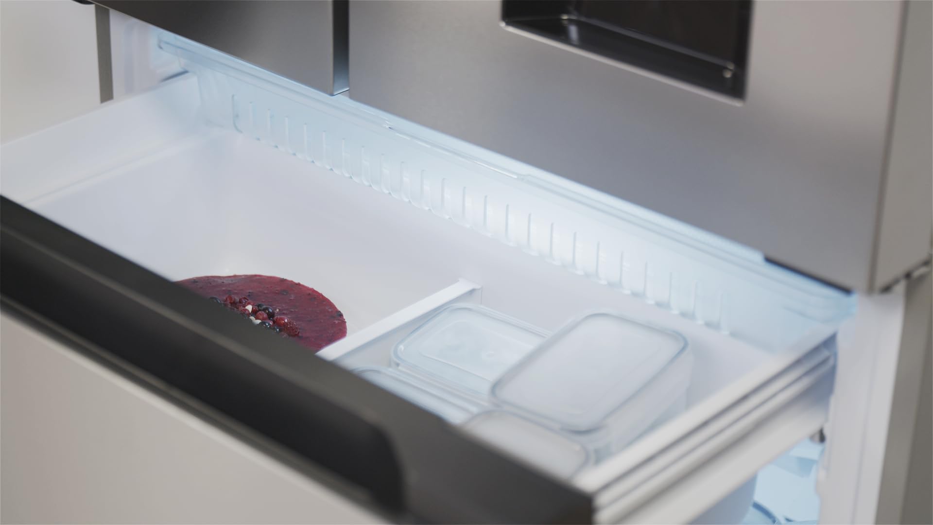 EVVO Frigorífico Francés, Total No Frost, Compresor Inverter, Capacidad frigorífico 356L y 203L Nevera, Elegante Display Integrado, Modelo: F80X (Acabado Inox)