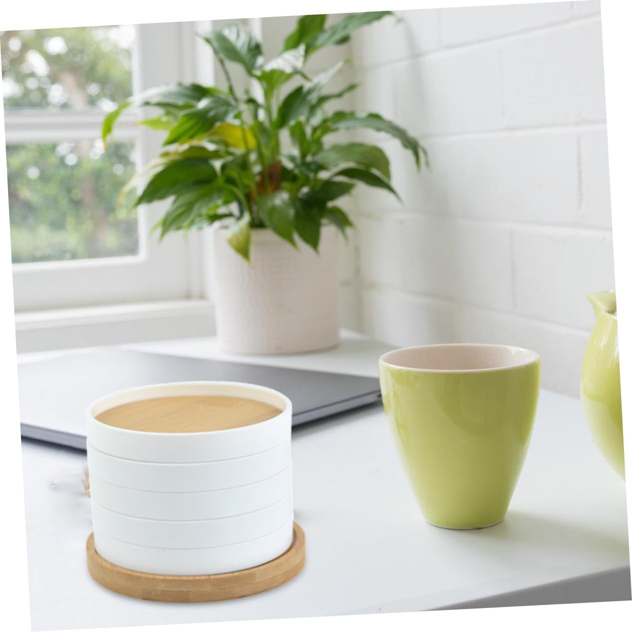 1set with Holder Heat Insulation Pads for Tabletop and Lightweight Drink Heat Resistance for Cups and Beverages Absorbent Material for Home Use