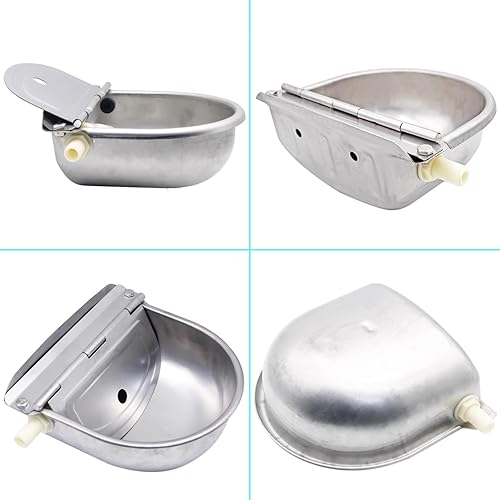 Vista 6 de Paquete de 2 válvulas de flotador, dispensador automático de agua estable para mascotas con cierre automático de 1/2 pulgada, bebedero de agua