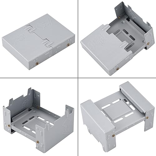Miniatura 7 de Estufa de campamento, estufa de bolsillo plegable, estufas de alcohol ligeras, estufa portátil, estufa de combustión plegable, estufa de combustible