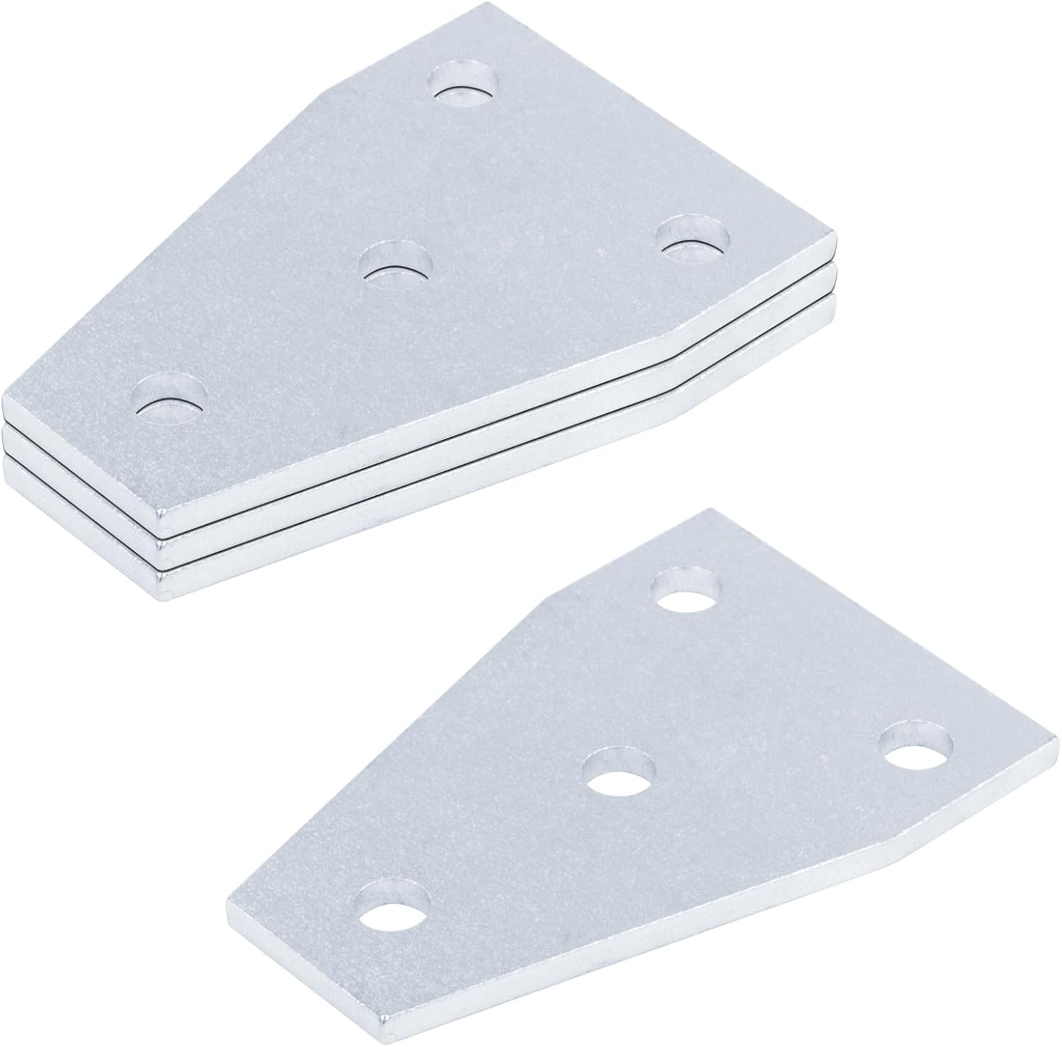 heneng 4 Pcs 4 Hole Flat Tee Plate for 1-5/8" Strut Channel, Flat Connector Bracket, 7/32" Thick