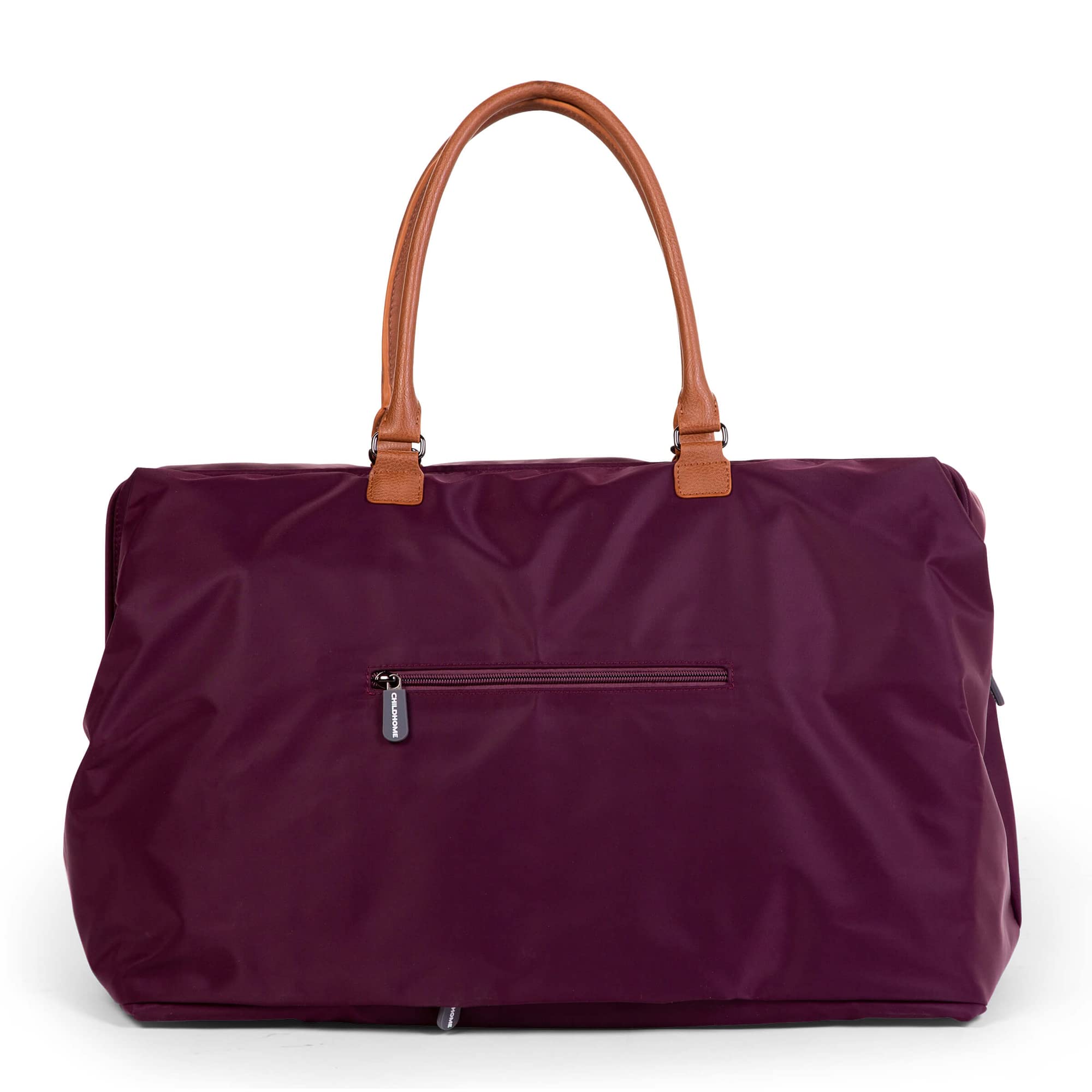 Childhome, Mommy Bag, torba na pieluchy, dla kobiet w ciąży, torba podróżna, duża pojemność, mata do przewijania, regulowany pasek na ramię, izolowana kieszeń, przejście na walizkę, bakłażan