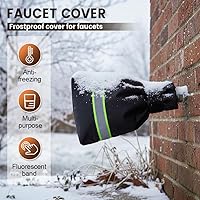 Vista 2 de Fundas para grifos de exterior para invierno, 9.8" x 6.3" cubierta de espiga aislada, fundas impermeables para boquillas de manguera para protección