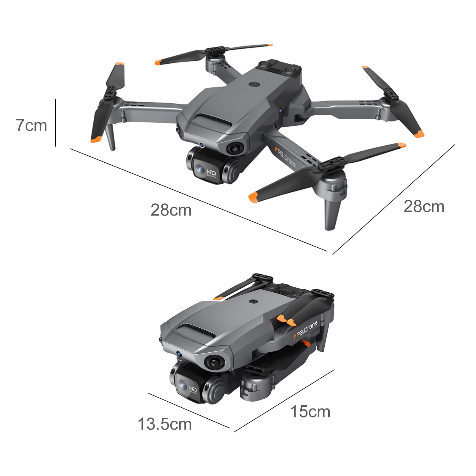 Dron RC z kamerą 4K Dual-Camera RC Quadrocopter z obiektywem ESC 4-stronne zapobieganie przeszkodom lot drogi sterowanie gestem torba do przechowywania pakiet 2 baterie