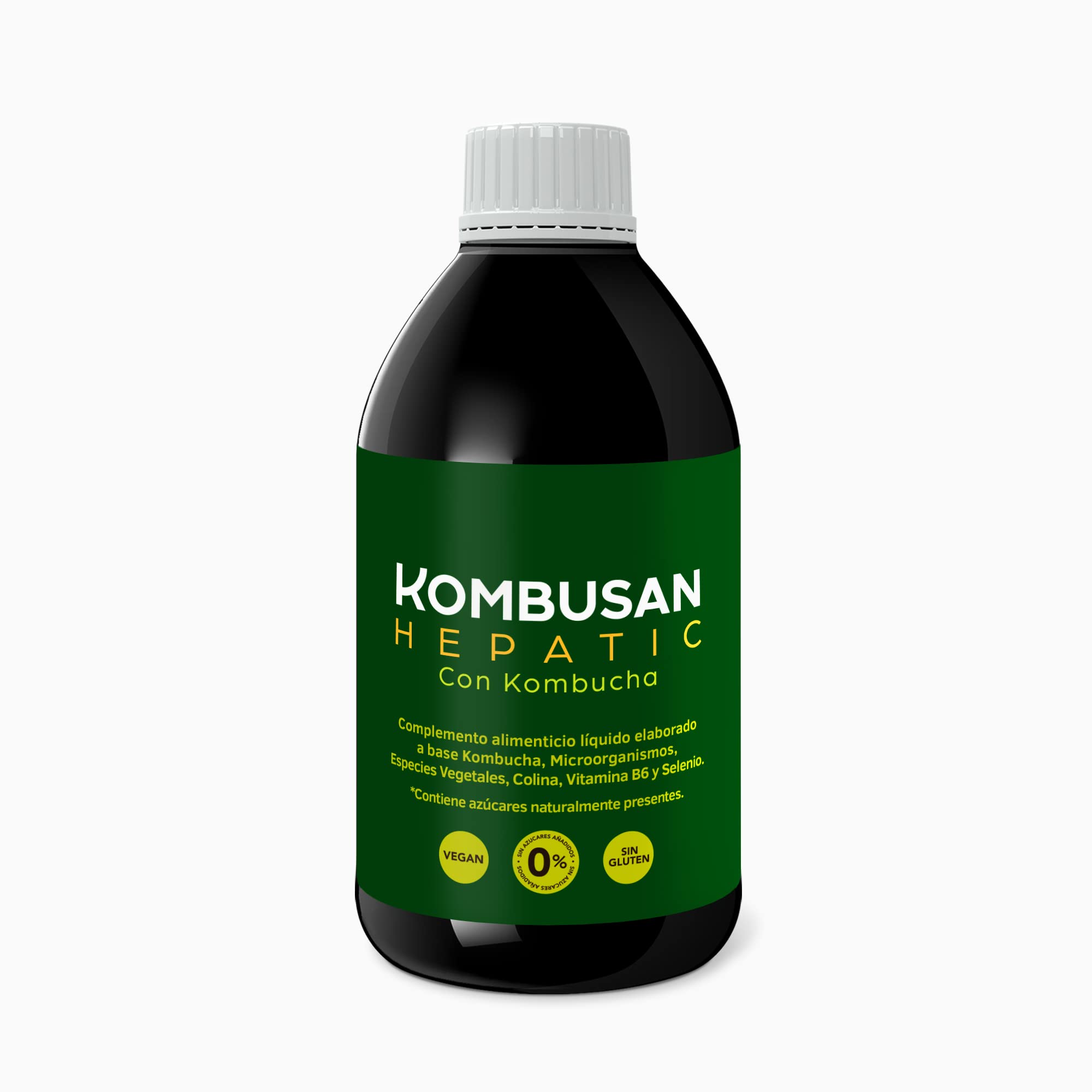 Kombusan Hepatic - Complemento Alimenticio a Base de Kombucha -Formato 200 ml- Favorece la Protección del Hígado - Ideal para Mejorar la Digestión - Alto Contenido en Vitaminas - Aquisana