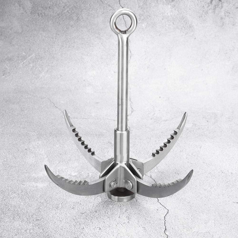Edelstahl Kletterhaken mit Klappklauen ¨C Robuster Grappling Hook Karabiner f¨¹r Klettern, Abenteuer, Rettungseins?TZE und Outdoor Aktivit?Ten